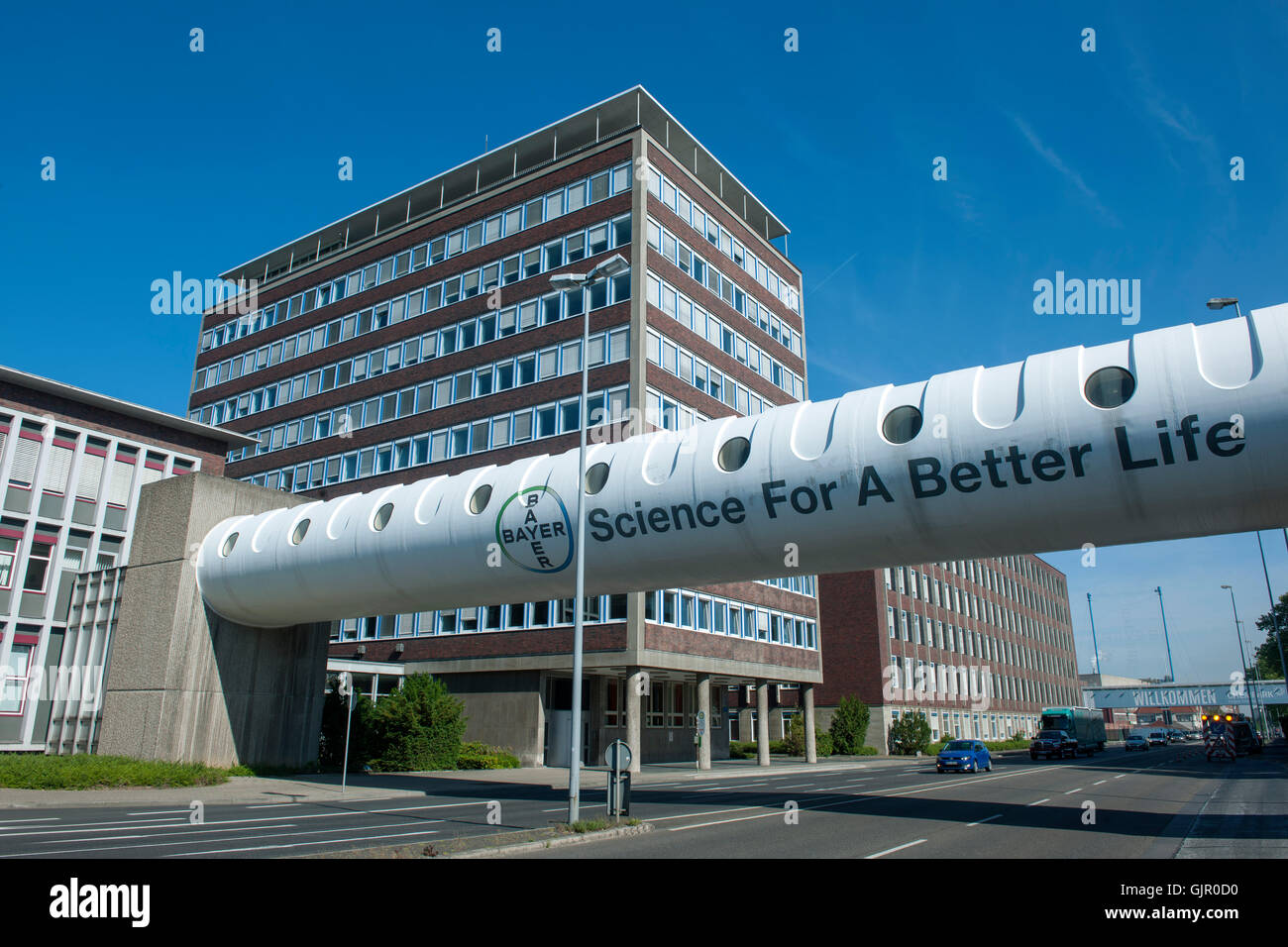 Deutschland, Chempark, Bayer AG, Leverkusen, Friedrich-Ebert-Straße Stockfoto