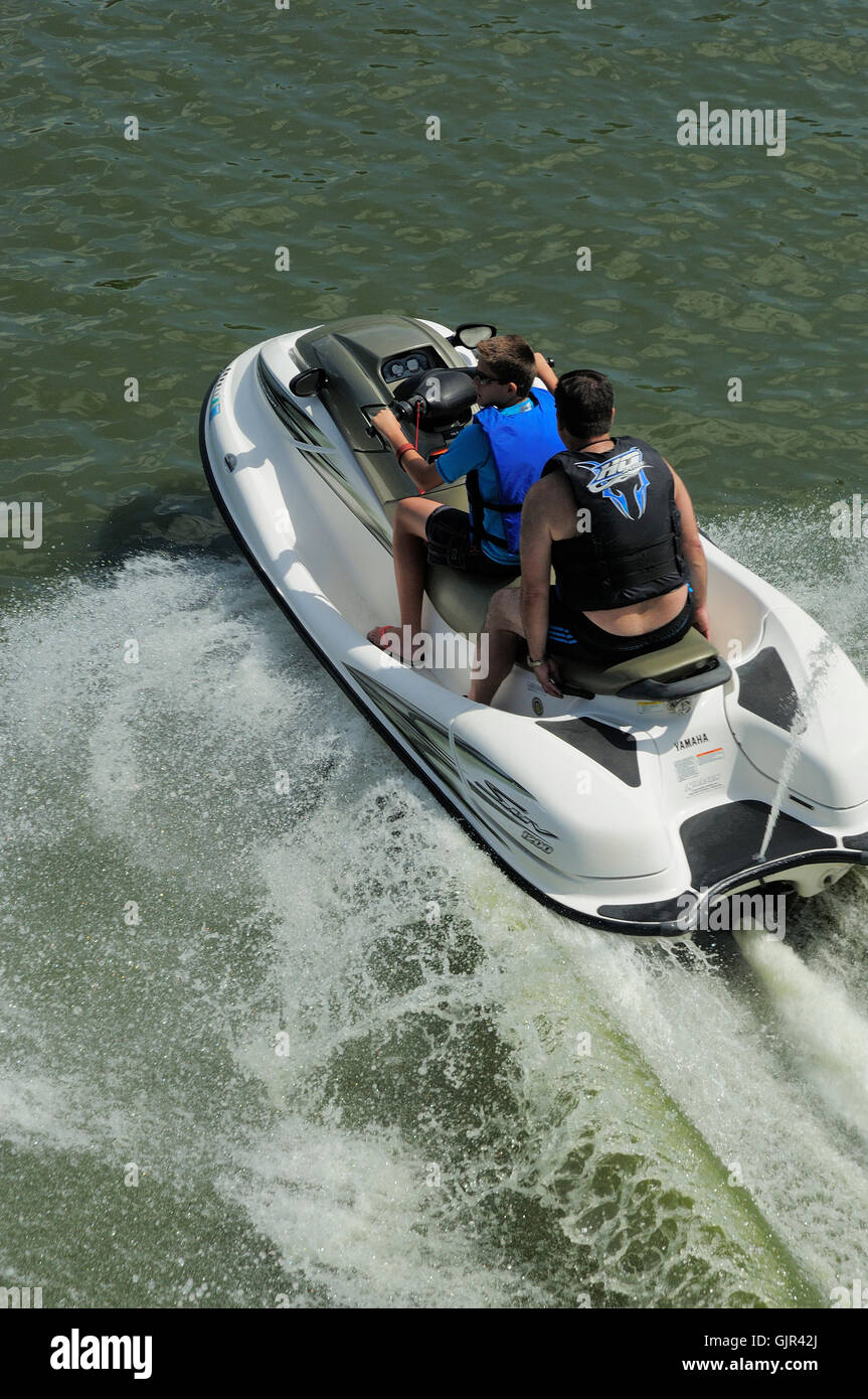 Freizeit Bootfahren / Jet Ski Stockfoto