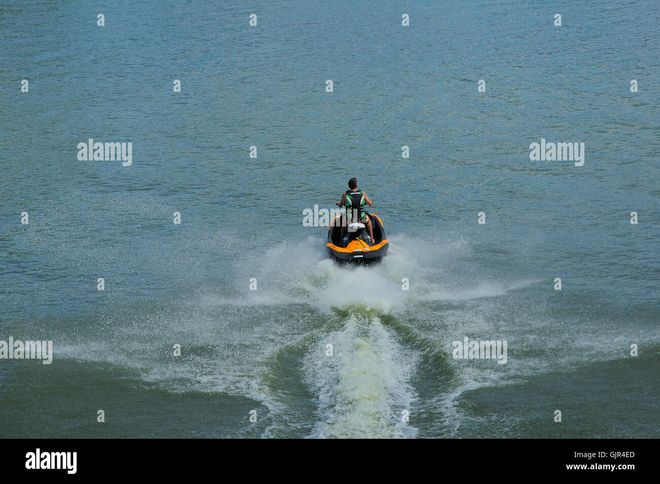 Jet-Ski oder Wassermotorräder Stockfoto