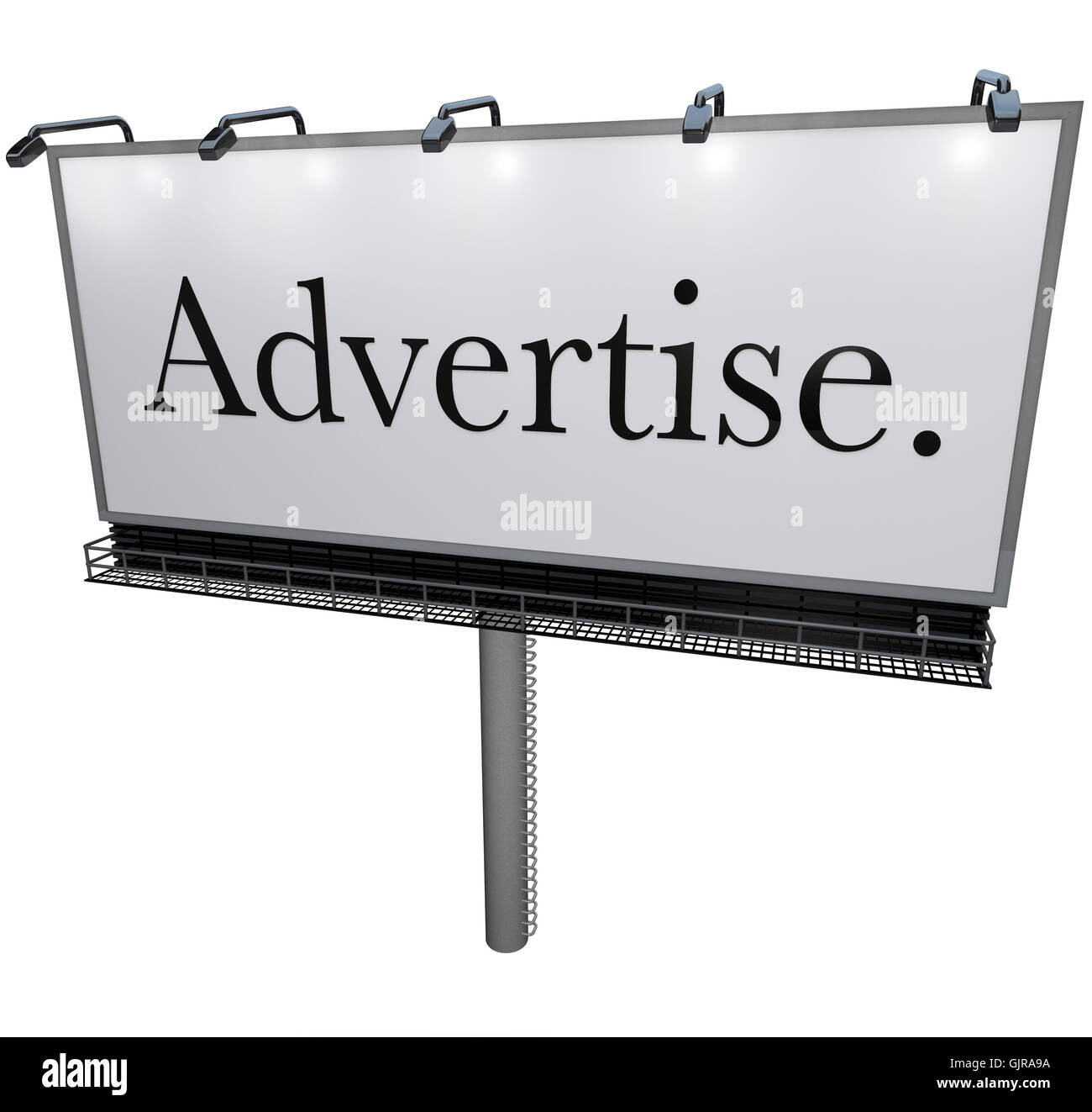Outdoor-Plakatwand werben Wort Kunden gewinnen Stockfoto