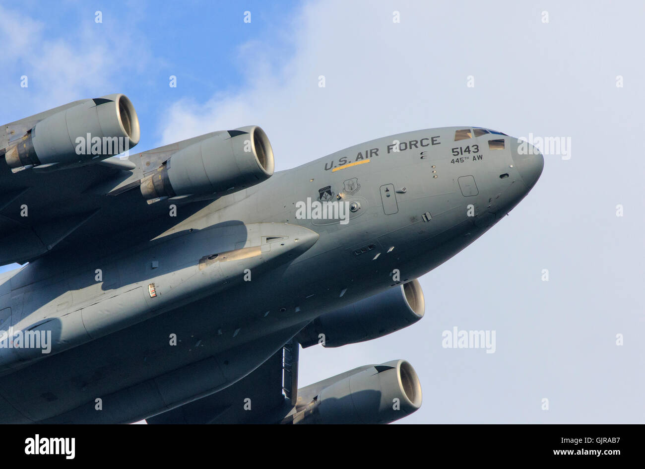 C-17A Globemaster III Frachtflugzeug von Dayton Ohio Wright Patterson Air Force Base Stockfoto