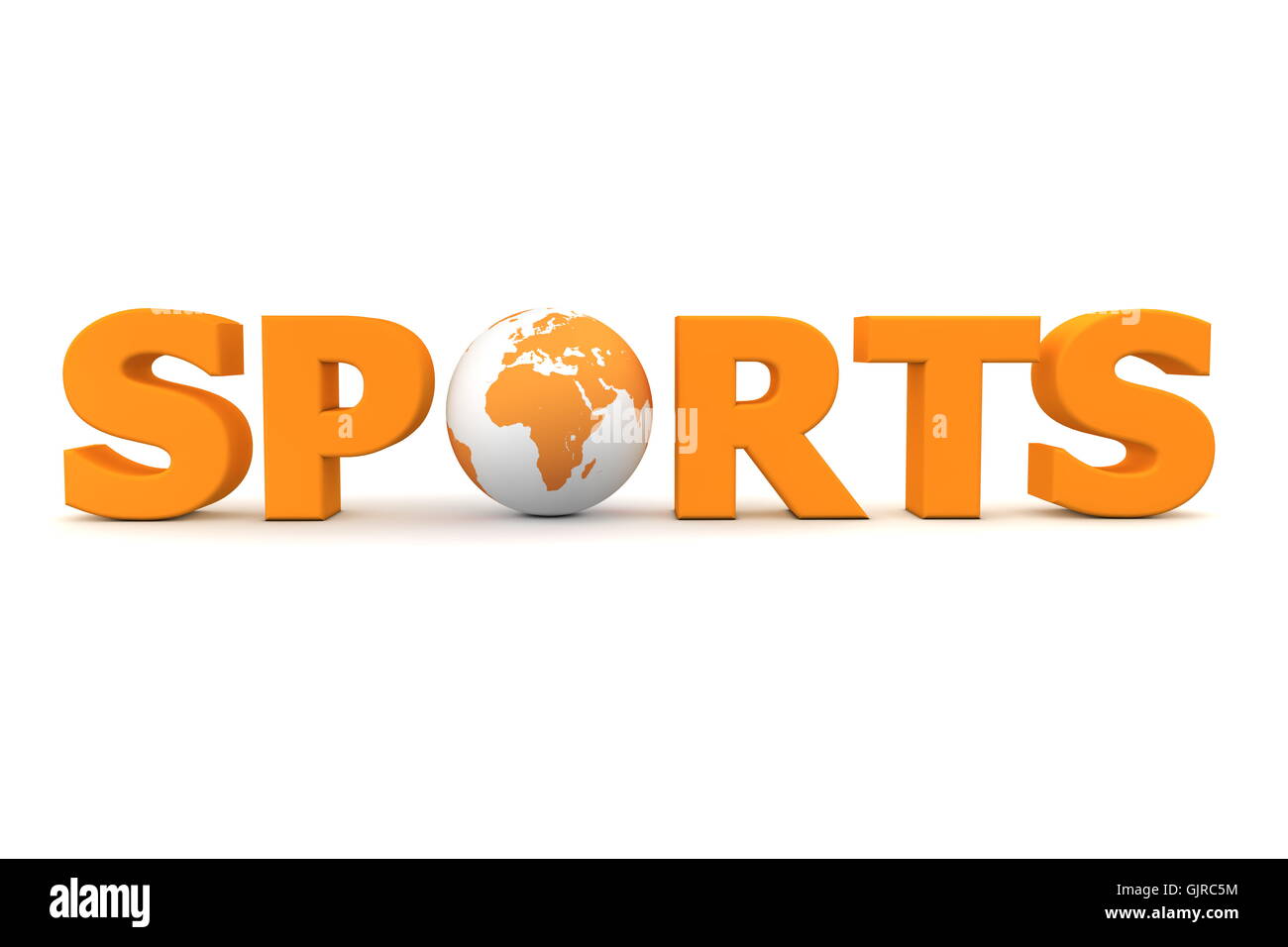 Sport Welt Orange Stockfoto