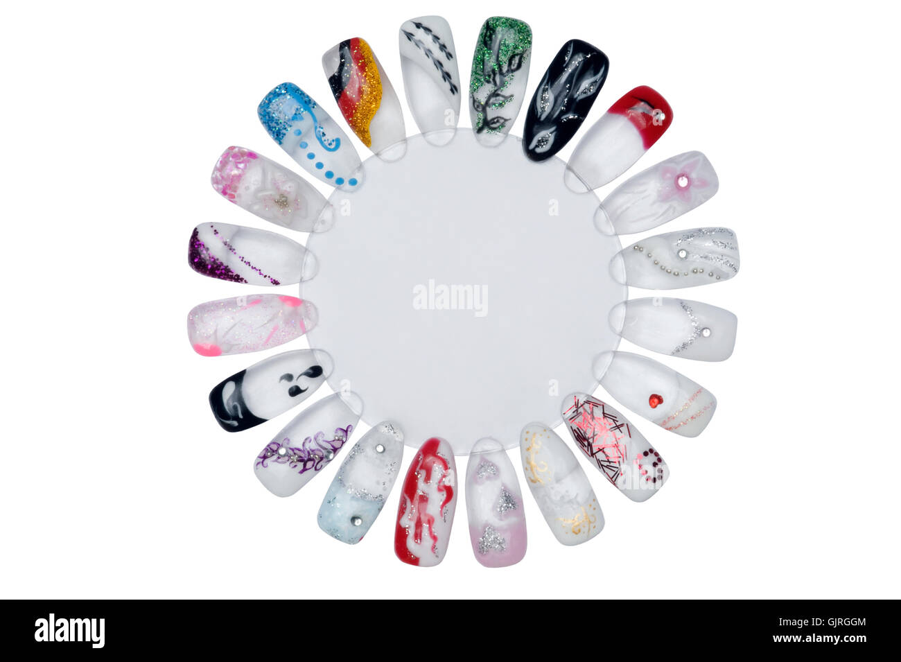 künstliche Fingernägel Fingernagel Stockfoto