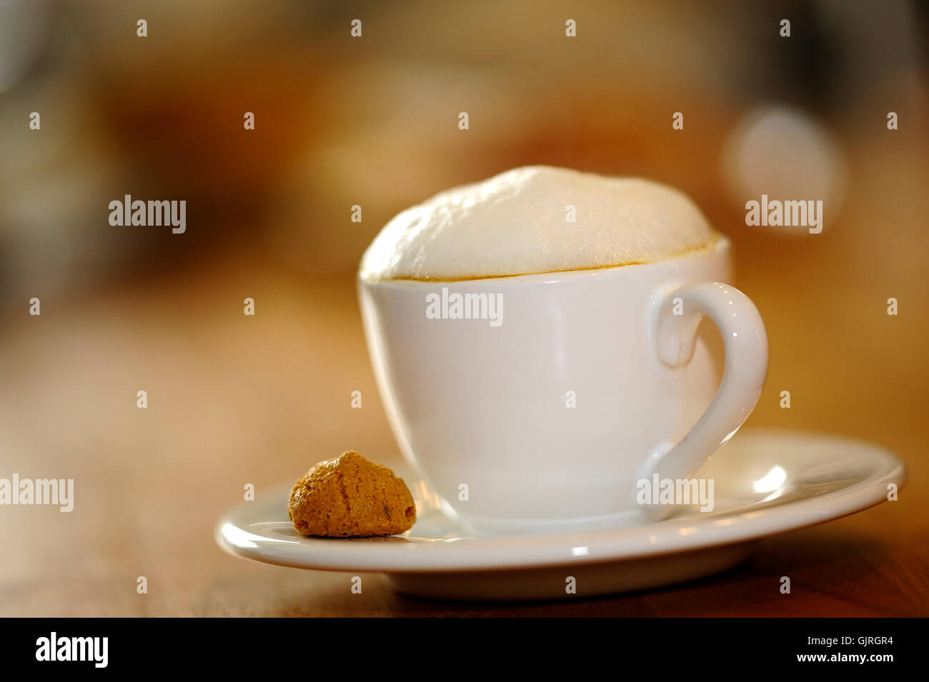 Milch-Schaum Landschaft Format cappuccino Stockfoto