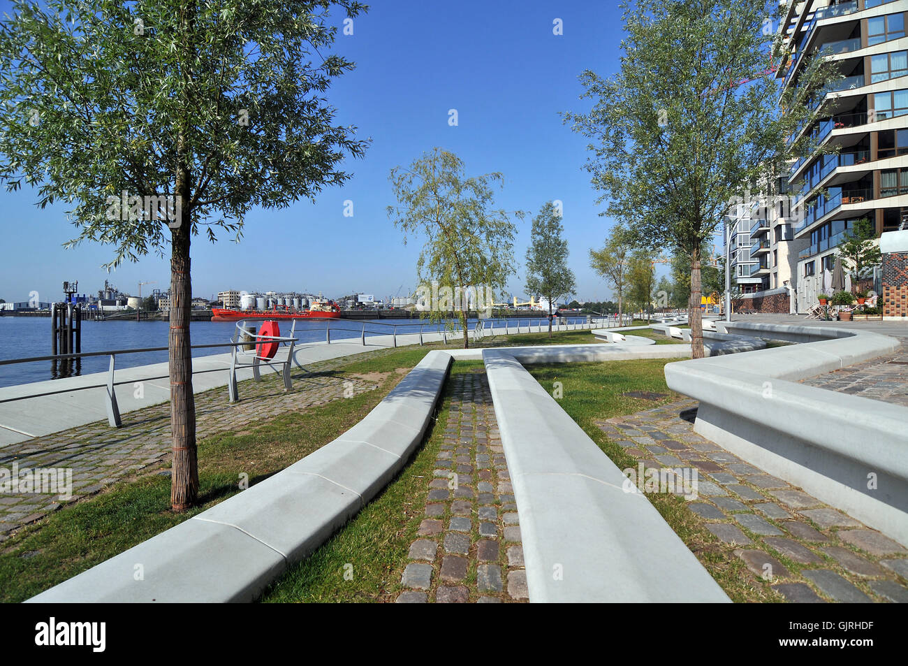 Dock-Stadt Hamburg Stockfoto