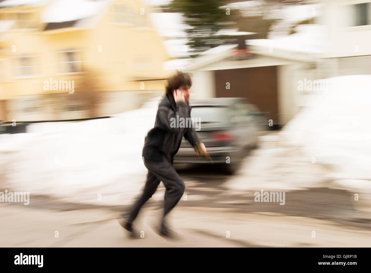 Telefon Handy Bewegung Stockfoto