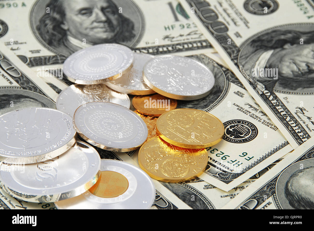 Dollar US-Dollar Währung Stockfoto