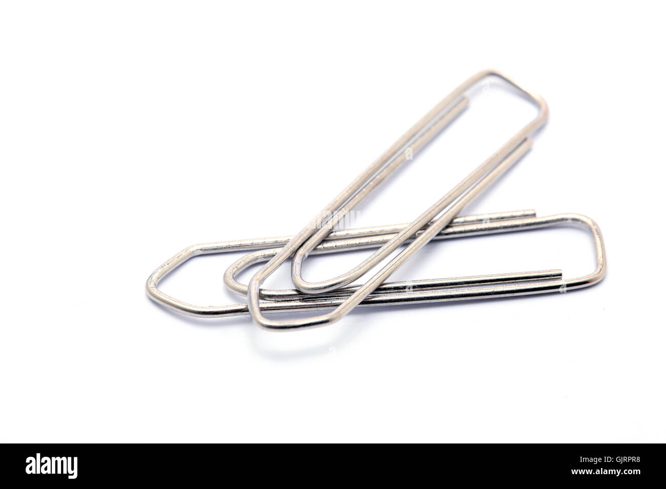 Schreibwaren metallic clip Stockfoto