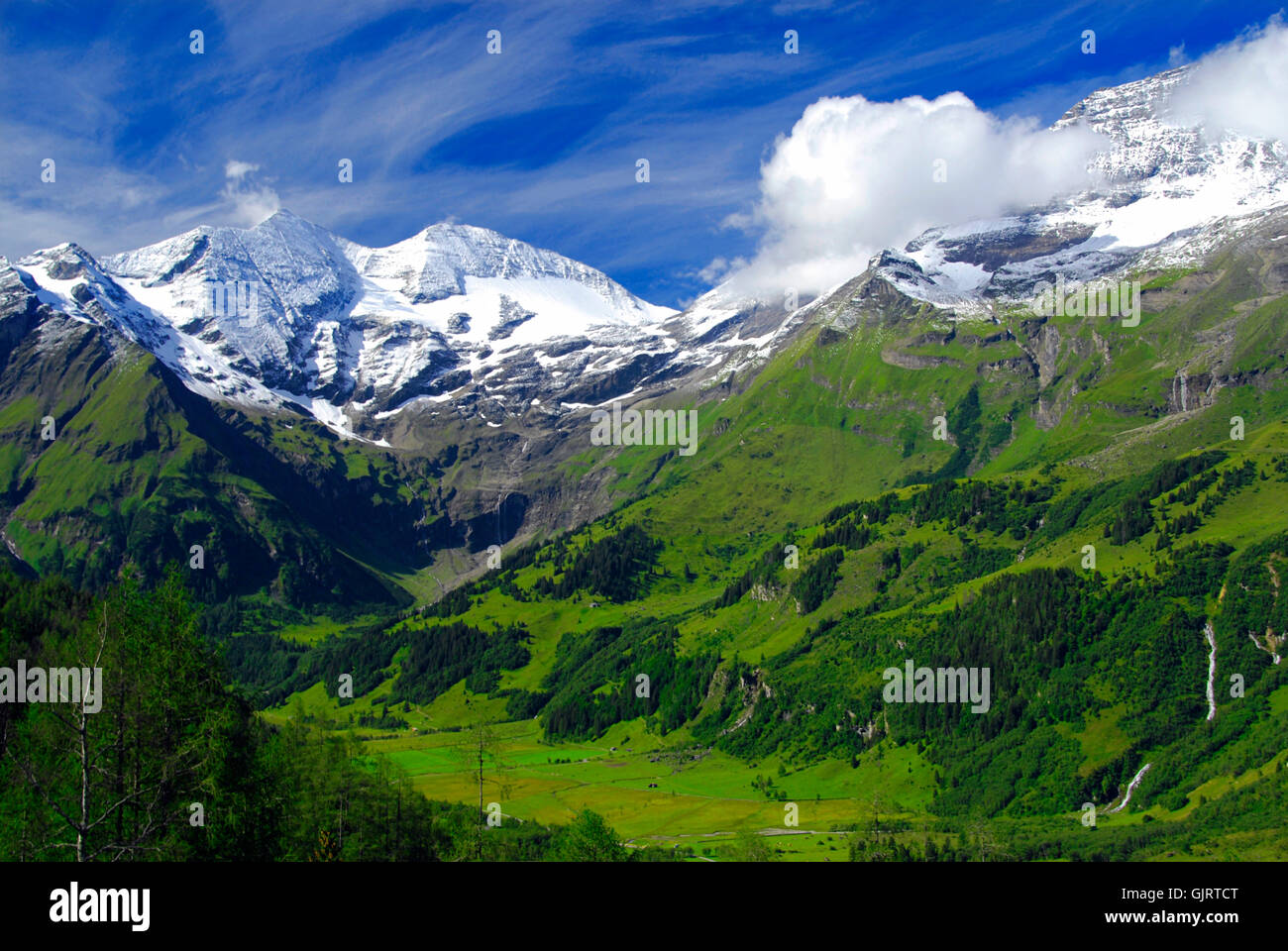 Berge Alpen Schnee Stockfoto
