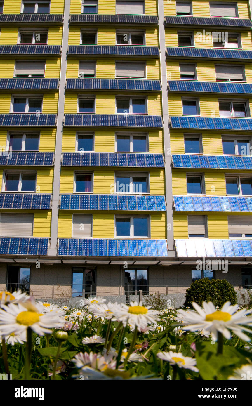 Solarfassade Stockfoto
