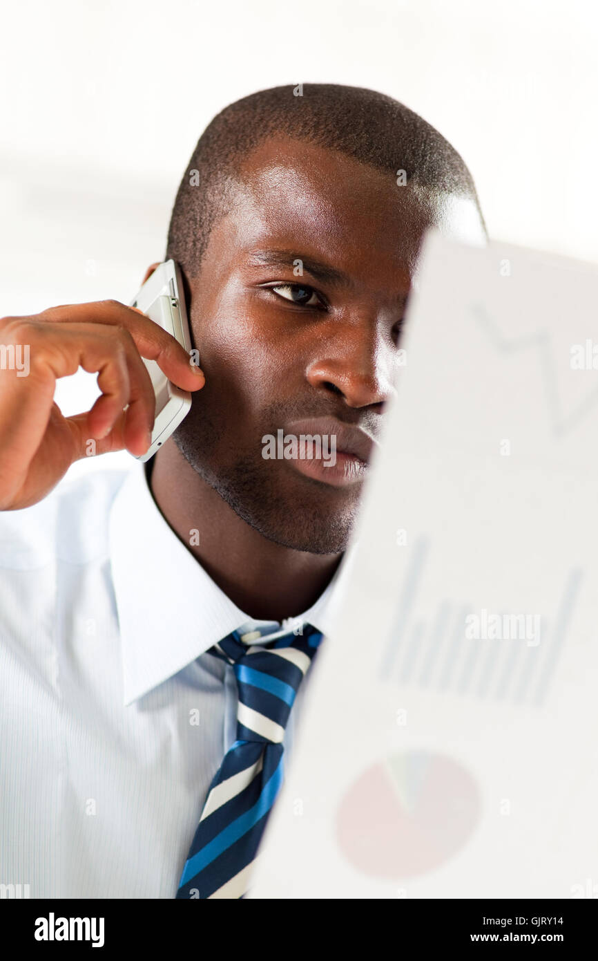 Telefon Handy Business-Mann Stockfoto