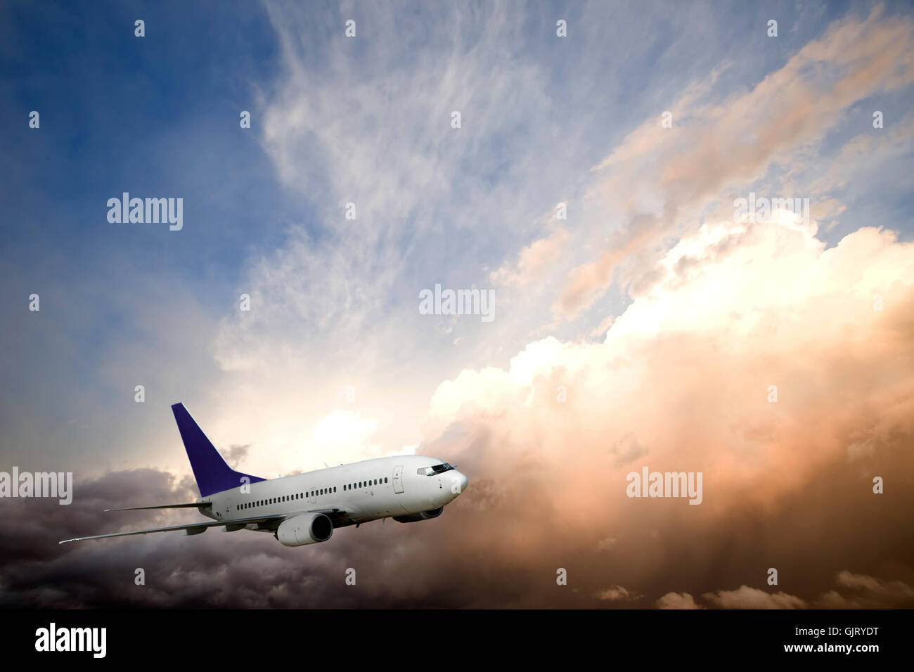 blaue Raumfahrt Stockfoto