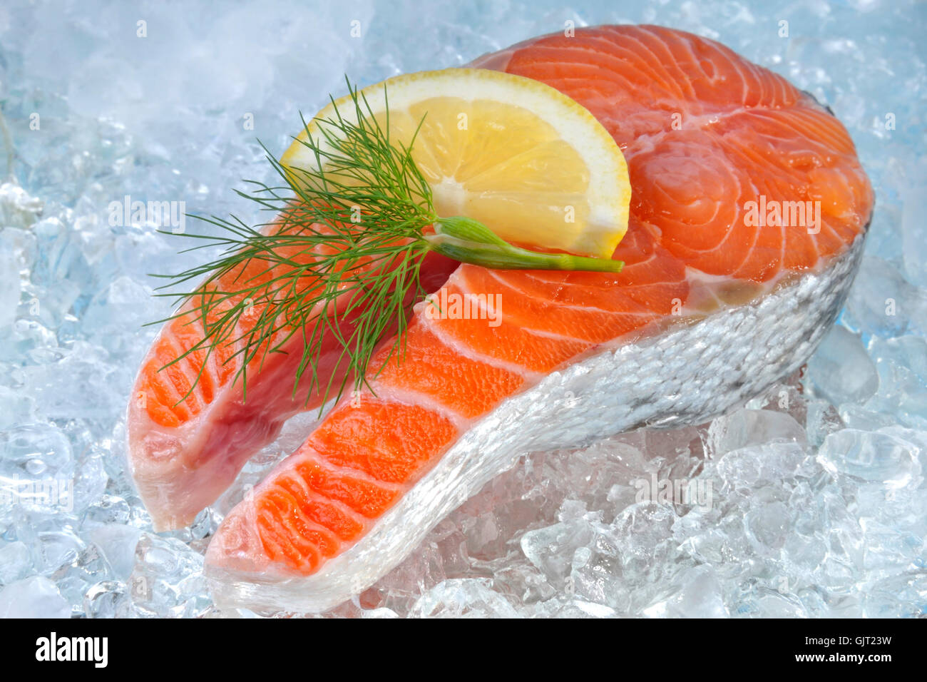 frischer Lachs Stockfoto
