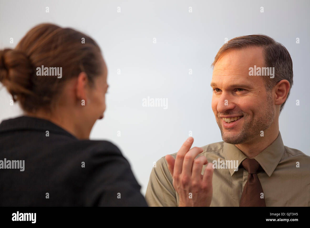 Gespräch zu sprechen, sprechen Stockfoto