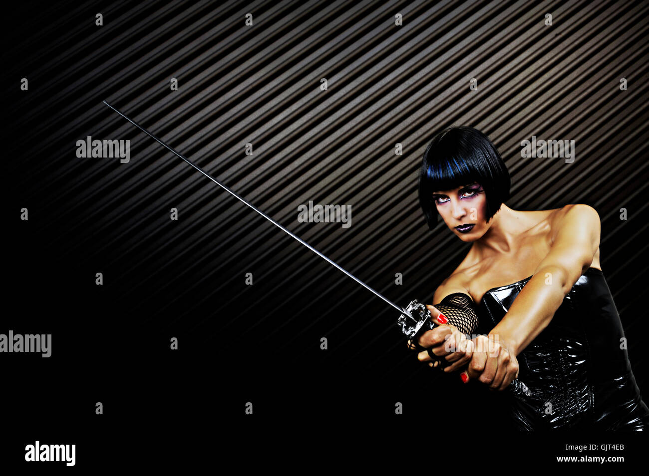 heißen Ninja Mädchen Stockfoto