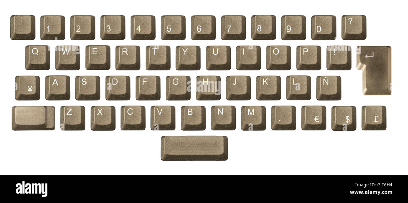 Tastatur-Taste schreiben Stockfoto