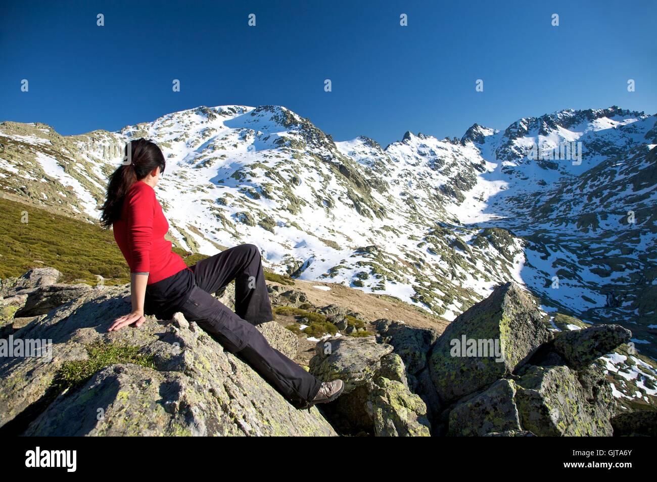 Frau Freizeit Zeit frei Stockfoto