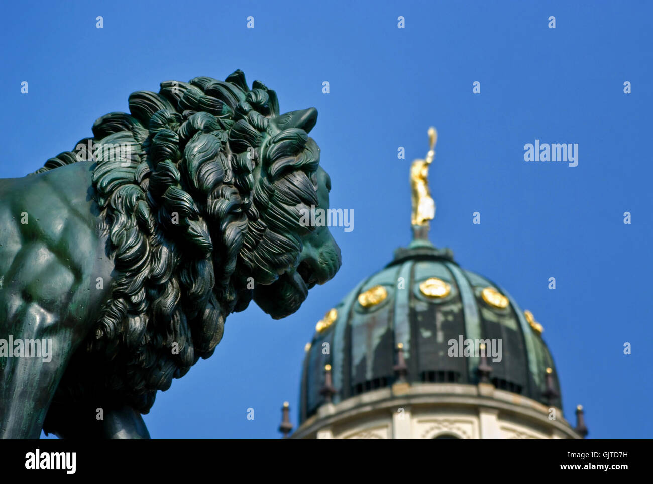 Loewe am Deutschen Dom berlin Stockfoto