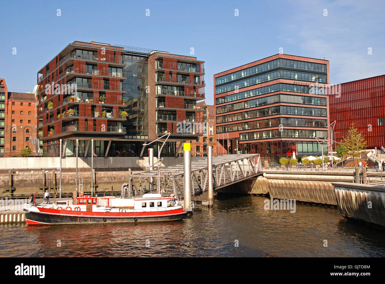 HafenCity Hamburg Hafen Stockfoto