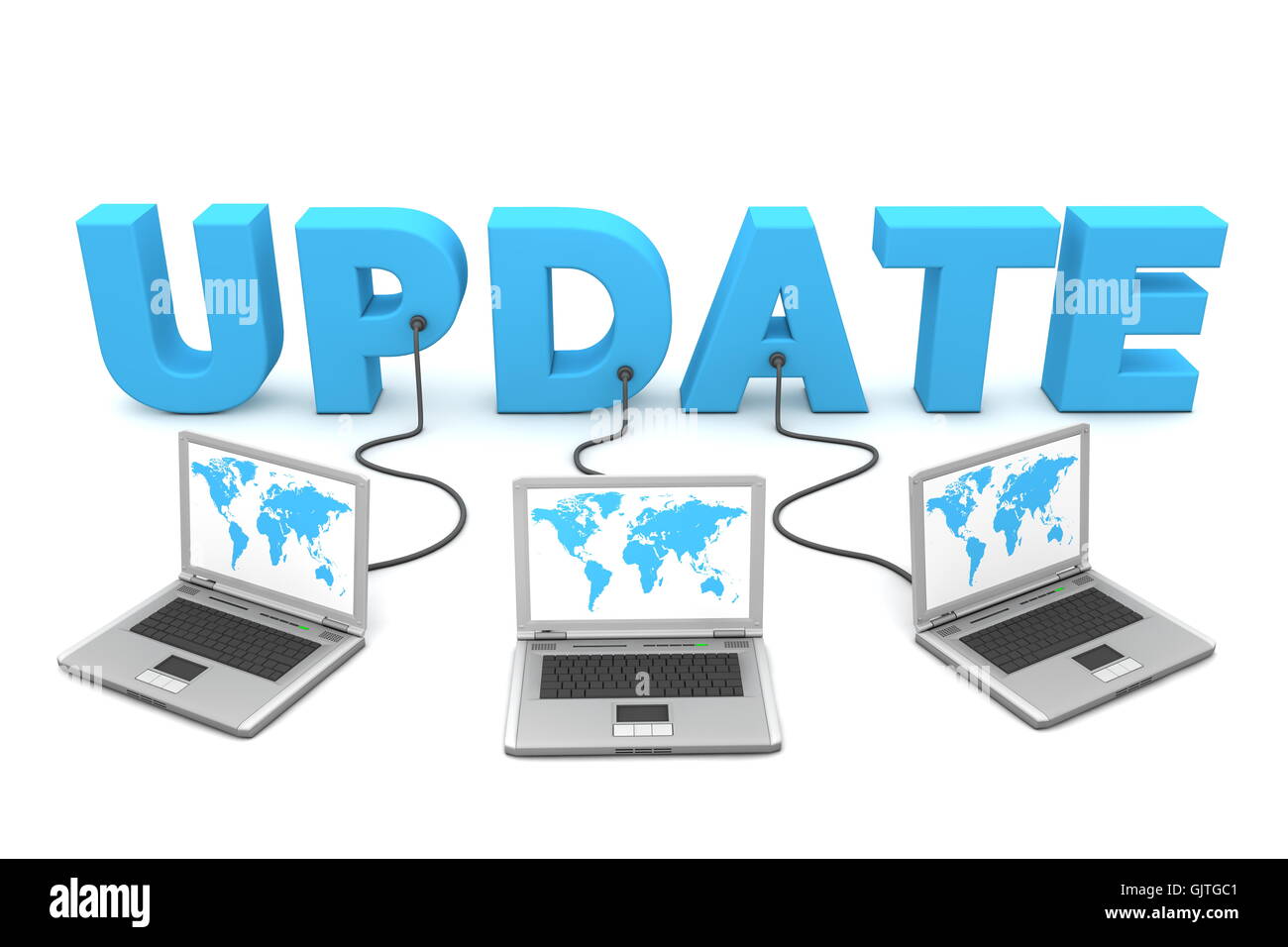 blaue Laptop notebook Stockfoto