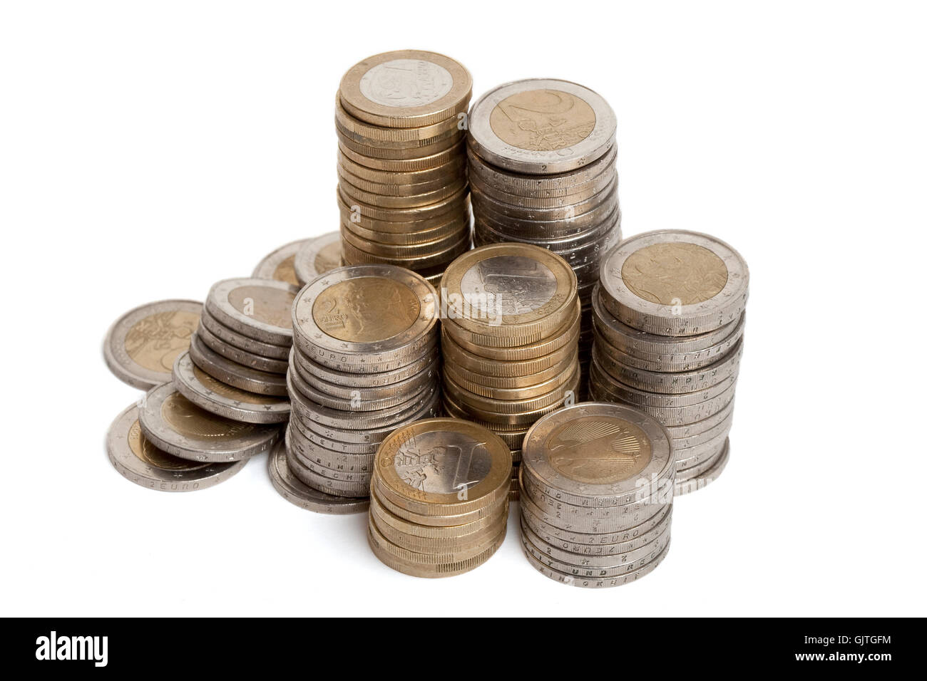 Euro Münzen Geld Stockfoto