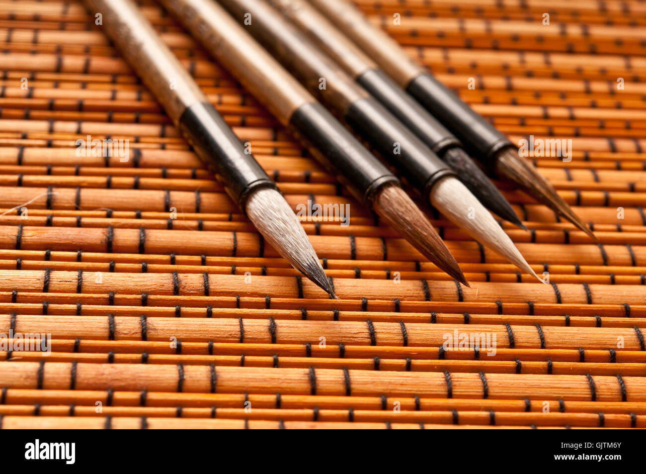 Chinesische Kalligraphie-Pinsel Stockfoto