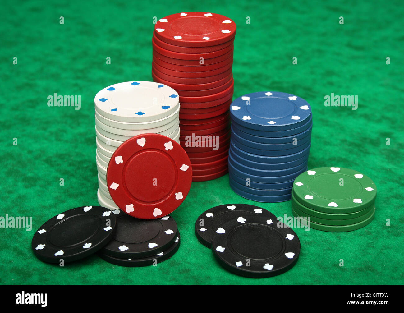 Casino-Stack Spiel des Zufalls Stockfoto