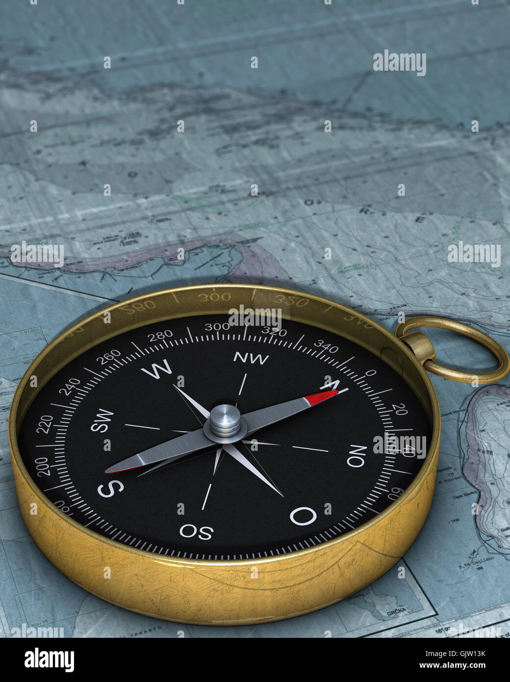 -Süd-Richtung Westen Stockfoto