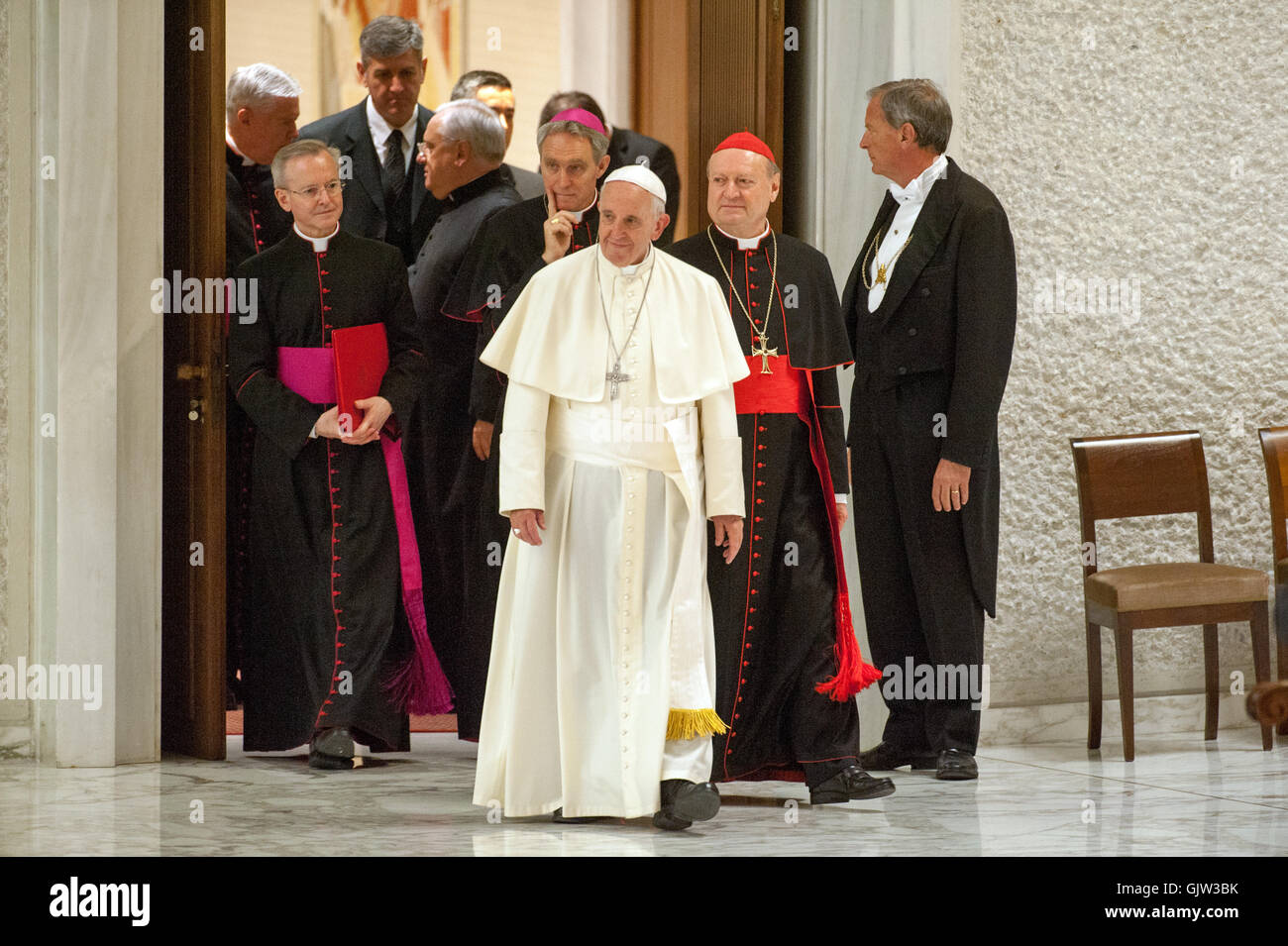 Papst Francis und US-Vizepräsident Joe Biden an der internationalen Konferenz über die Fortschritte der regenerativen Medizin und ist kulturelle Auswirkungen an den Vatikan Featuring statt: Papst Francis Where: Rom, Italien bei: Kredit-29. April 2016: IPA/WENN.com ** Stockfoto