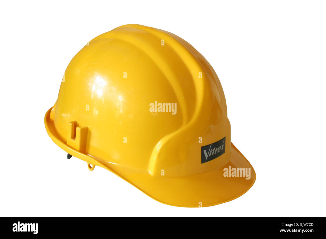 Helm-Schutzkleidung-Bauarbeiten Stockfoto