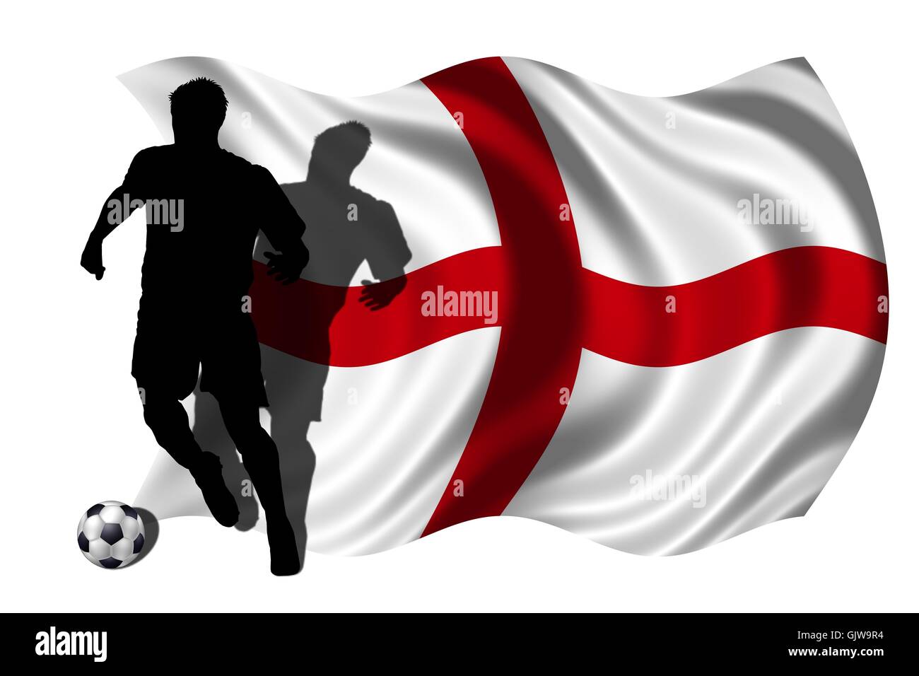 England Flagge WM Stockfoto