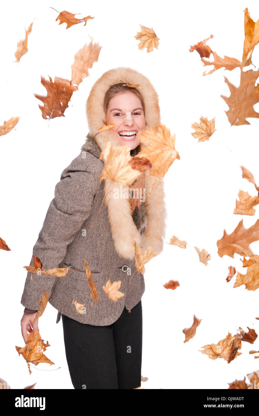 Frau verlässt GAP Stockfoto