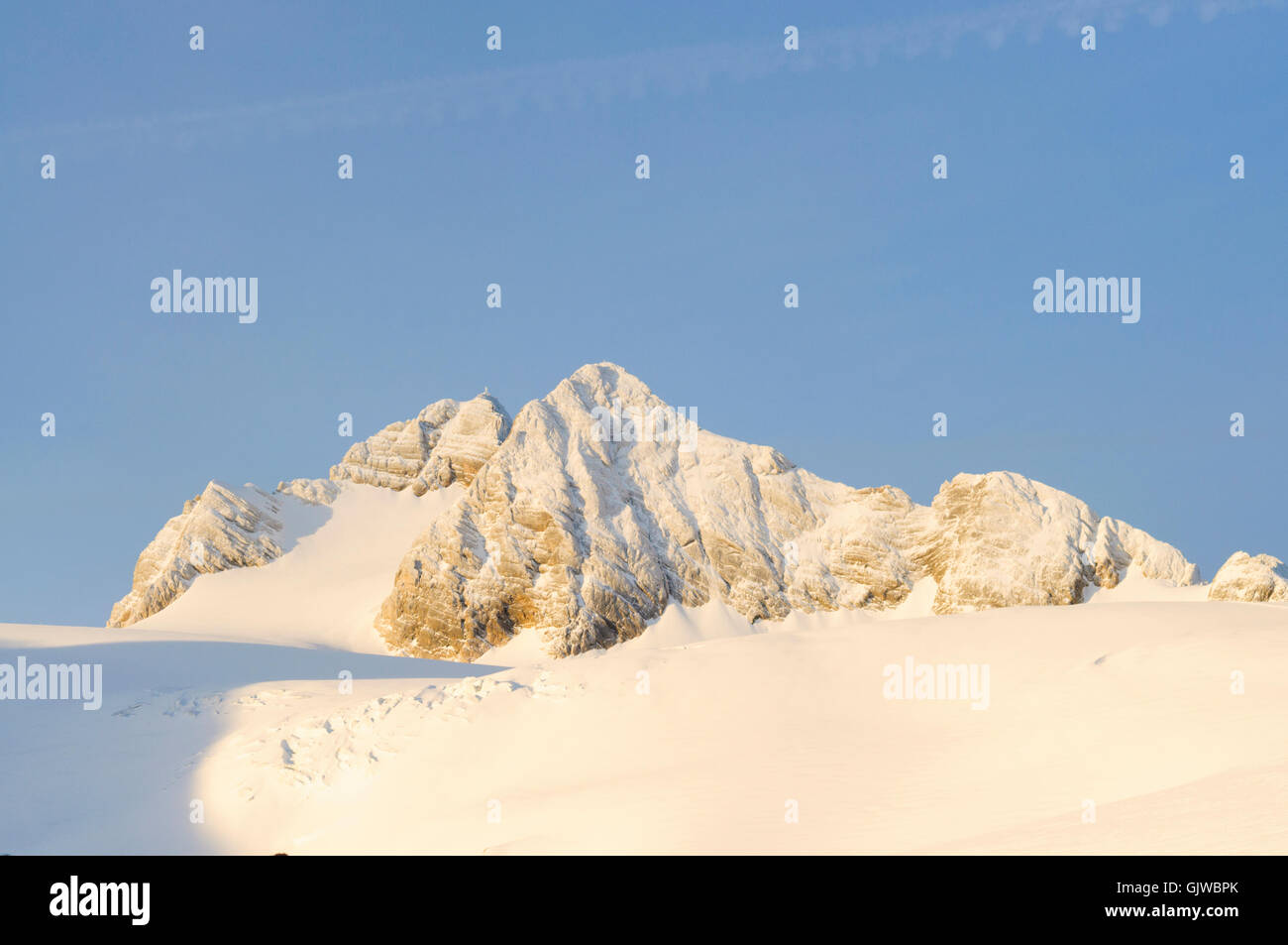 Nationalpark Dachstein: Hallstätter Gletscher, Hoher Dachstein, Österreich, Oberösterreich, Oberösterreich, Stockfoto