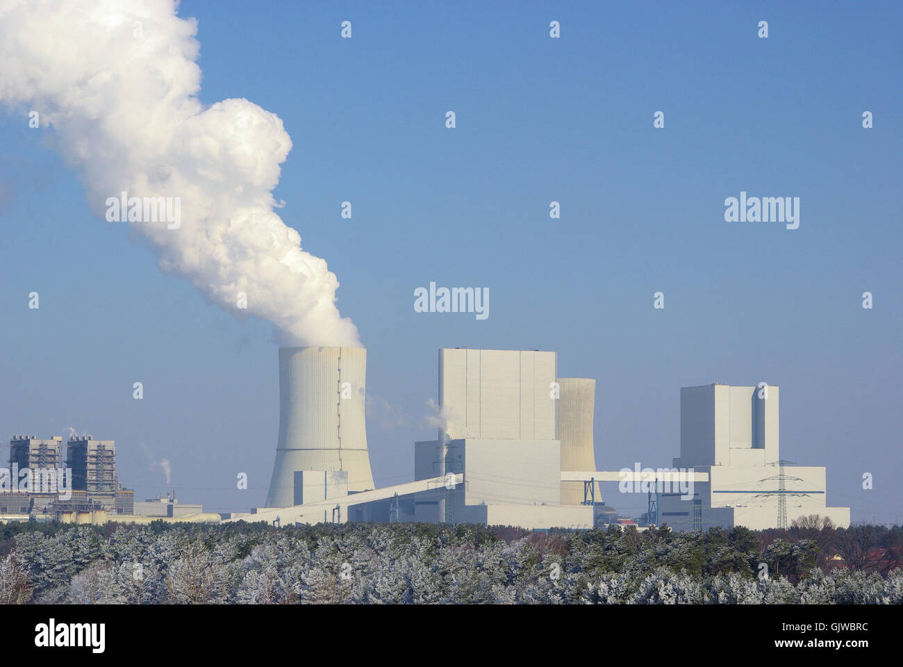 Kraftwerk-Kohle-Kraftwerk-Erzeugung von Strom Stockfoto