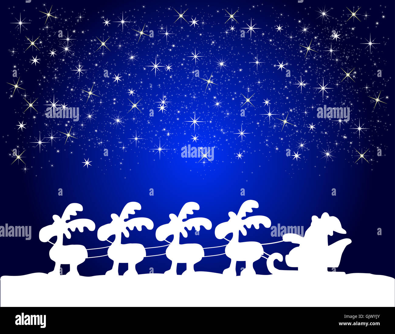 Weihnachtsmann Nikolaus Schlitten Stockfoto