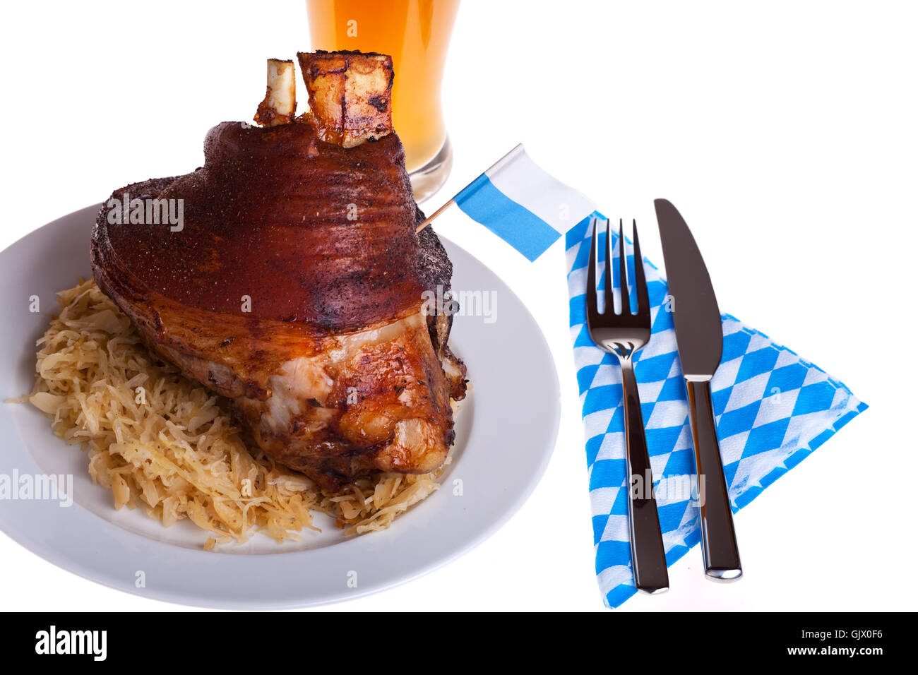 Fahne Bier gebraut aus Weizen Rinde Stockfoto