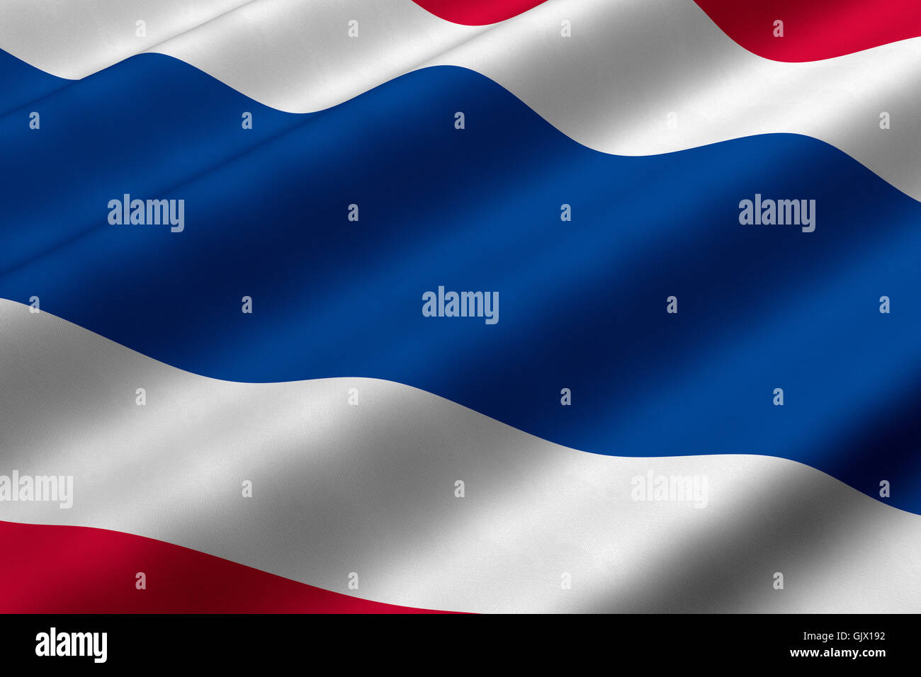 Asien-Thailand-Flagge Stockfoto