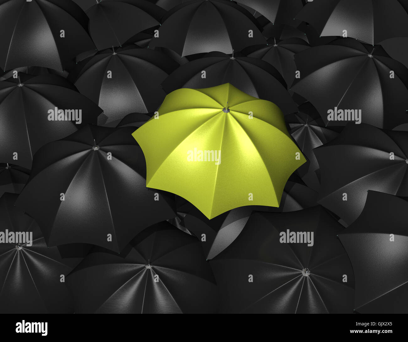 Schützen Schutz Regenschirm Stockfoto