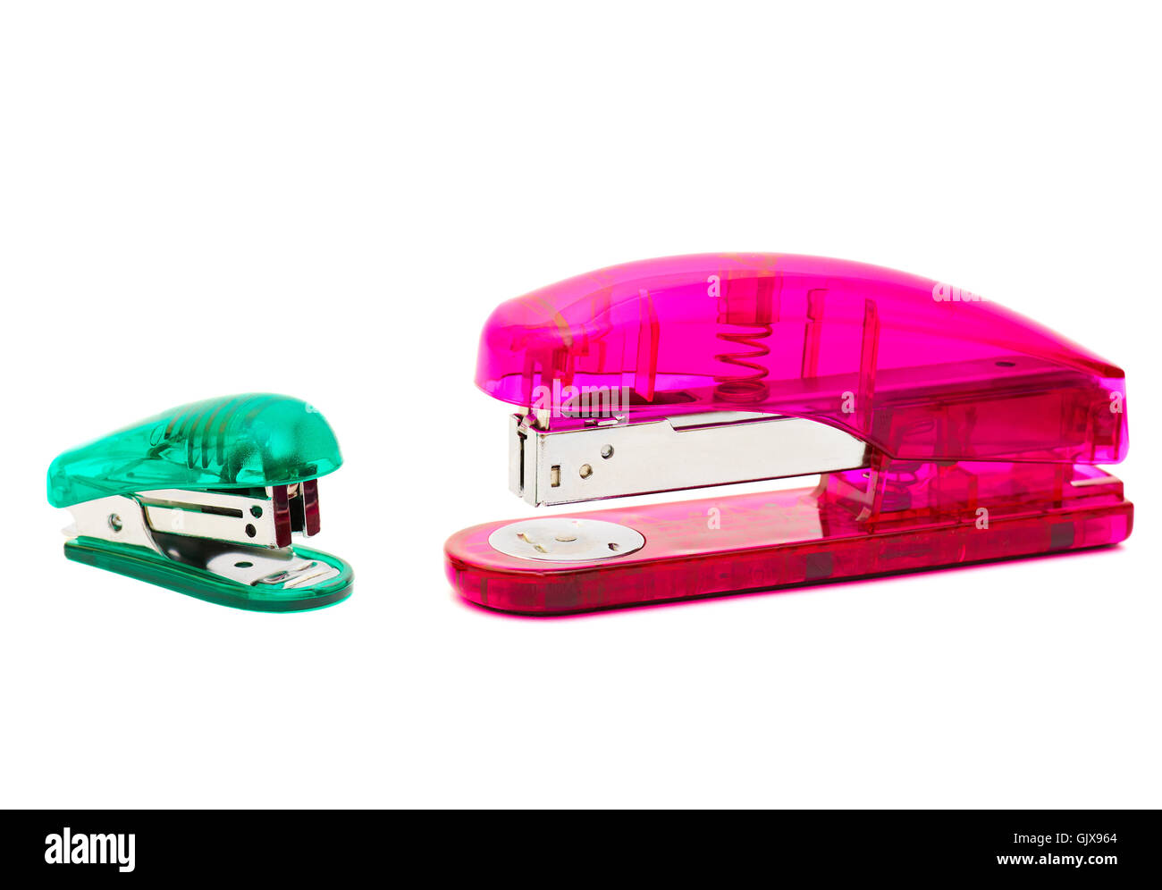 Die großen und kleinen Glas-Hefter Stockfoto