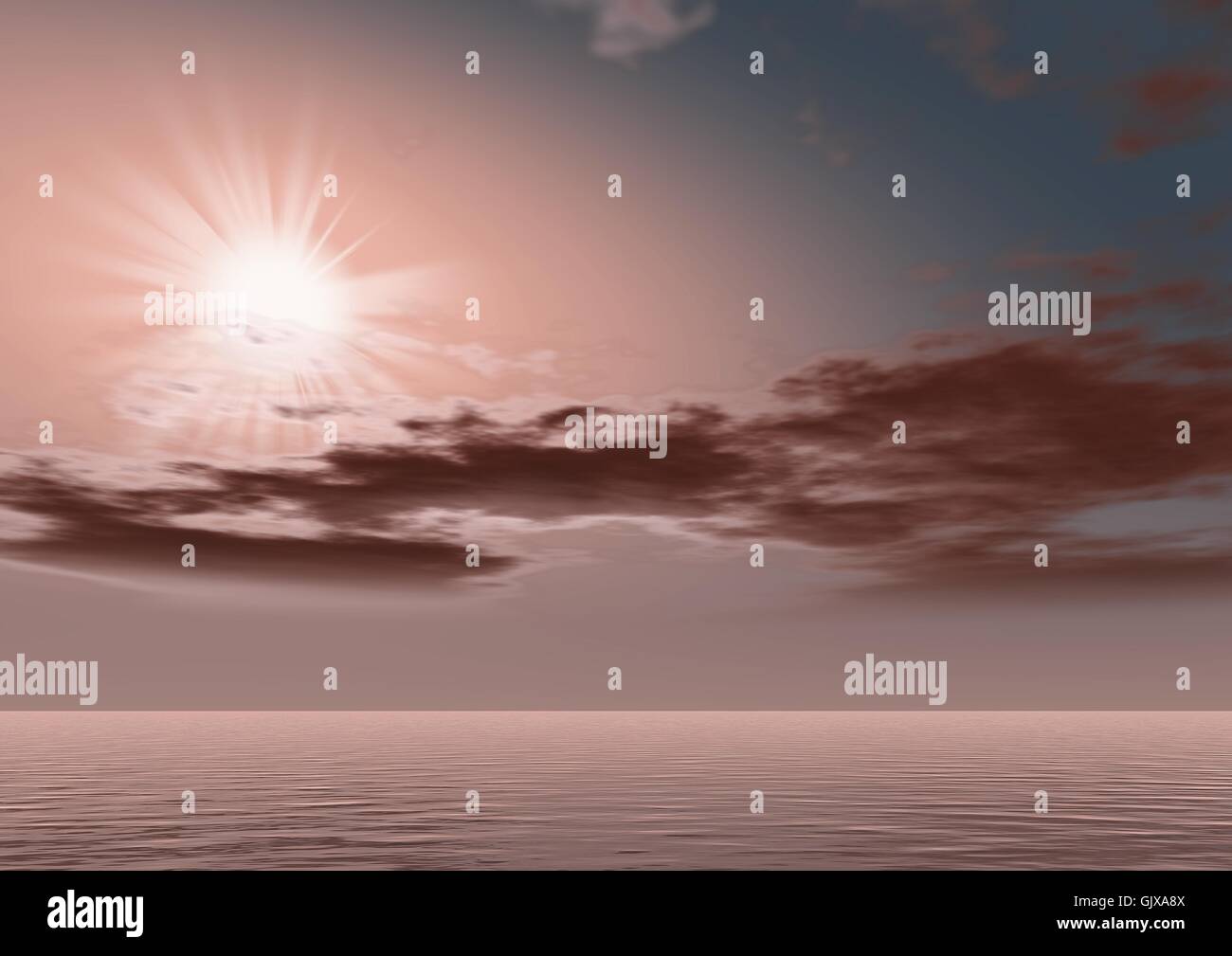 Fantastischen alien Sonnenaufgang Stockfoto