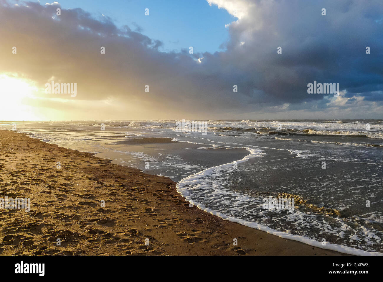 Am Strand von Norderney in Deutschland Stockfoto