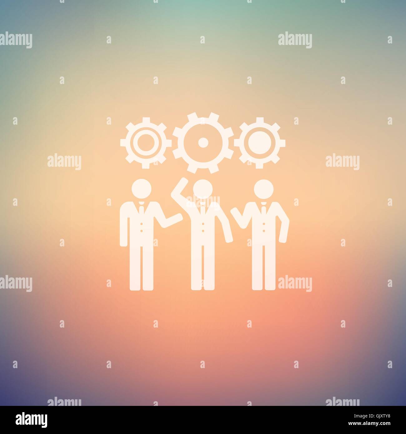 Geschäftsidee in flachen Stil-Ikone Stock Vektor