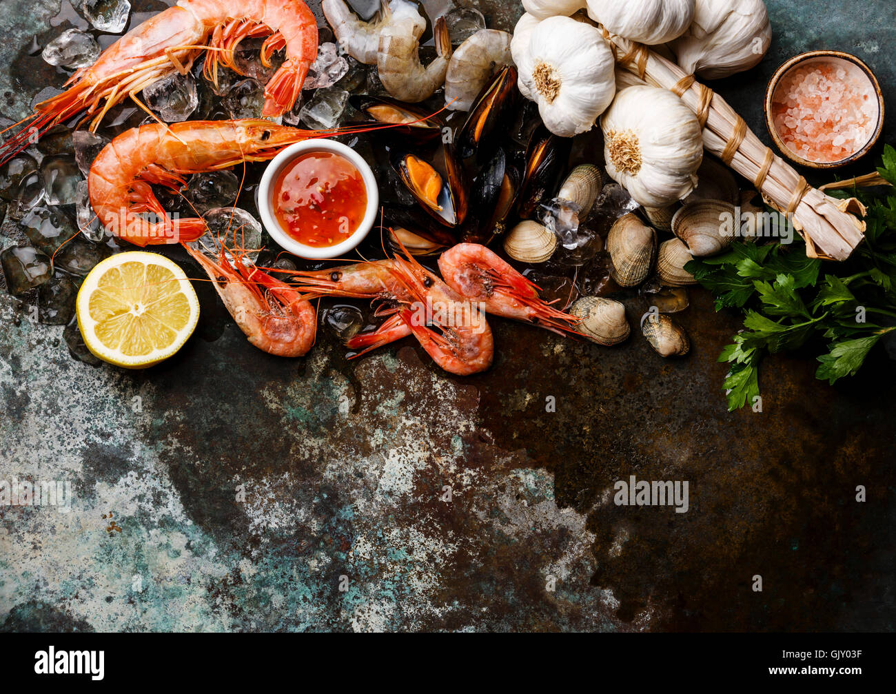 Garnelen Hintergrund Stockfotos und -bilder Kaufen - Alamy
