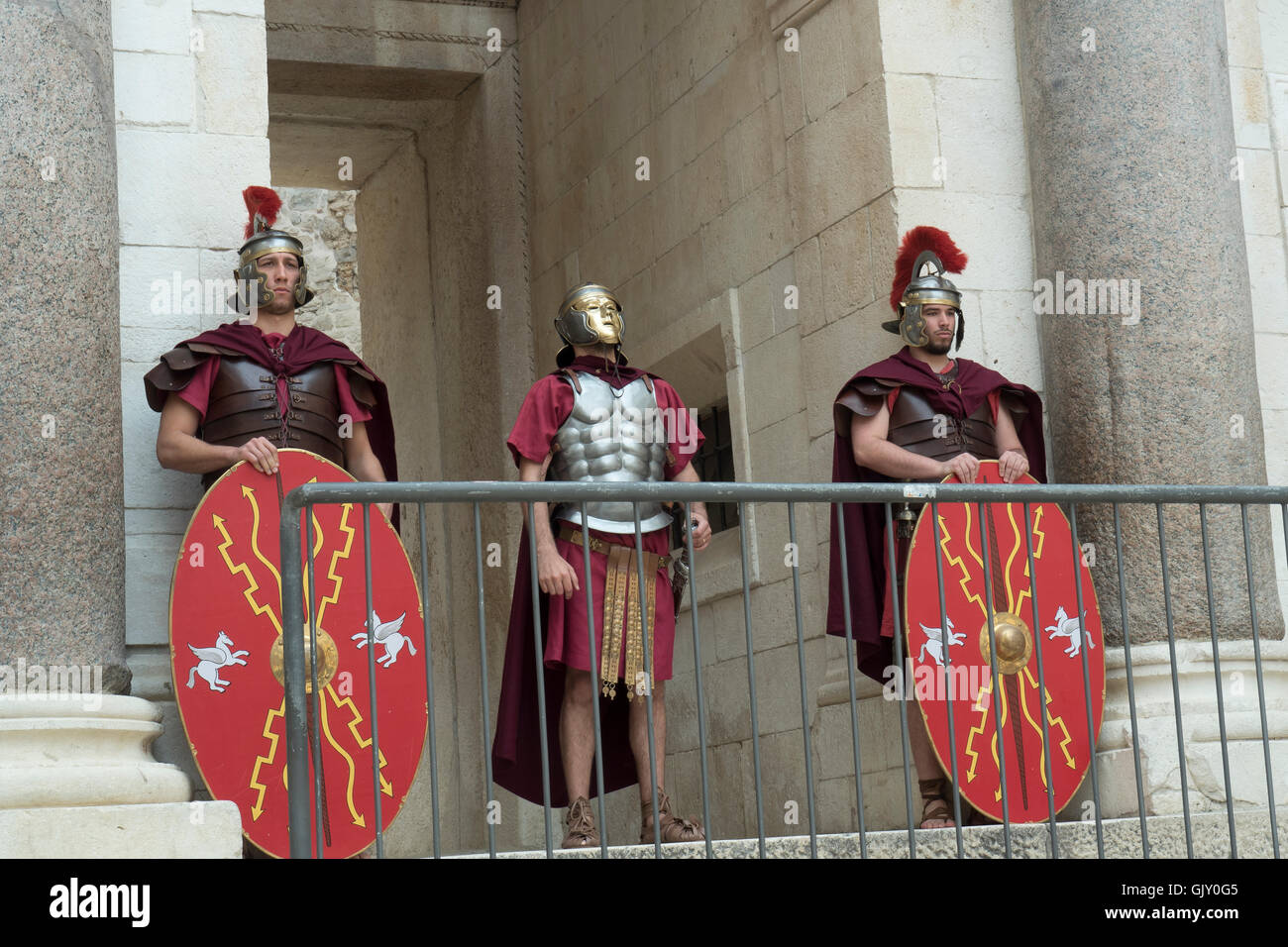 Römischer Soldat Erlasses, Split, Kroatien, Dalmatien, Diokletian Palast Stockfoto