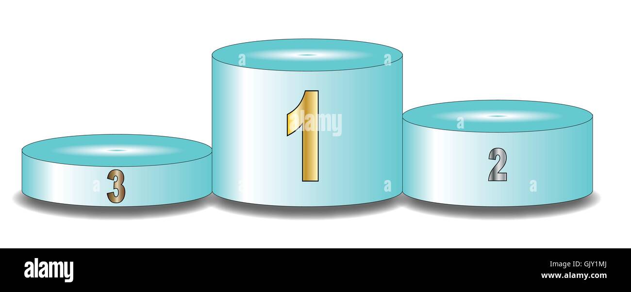 Sport Tag Gewinner Podium Stock Vektor