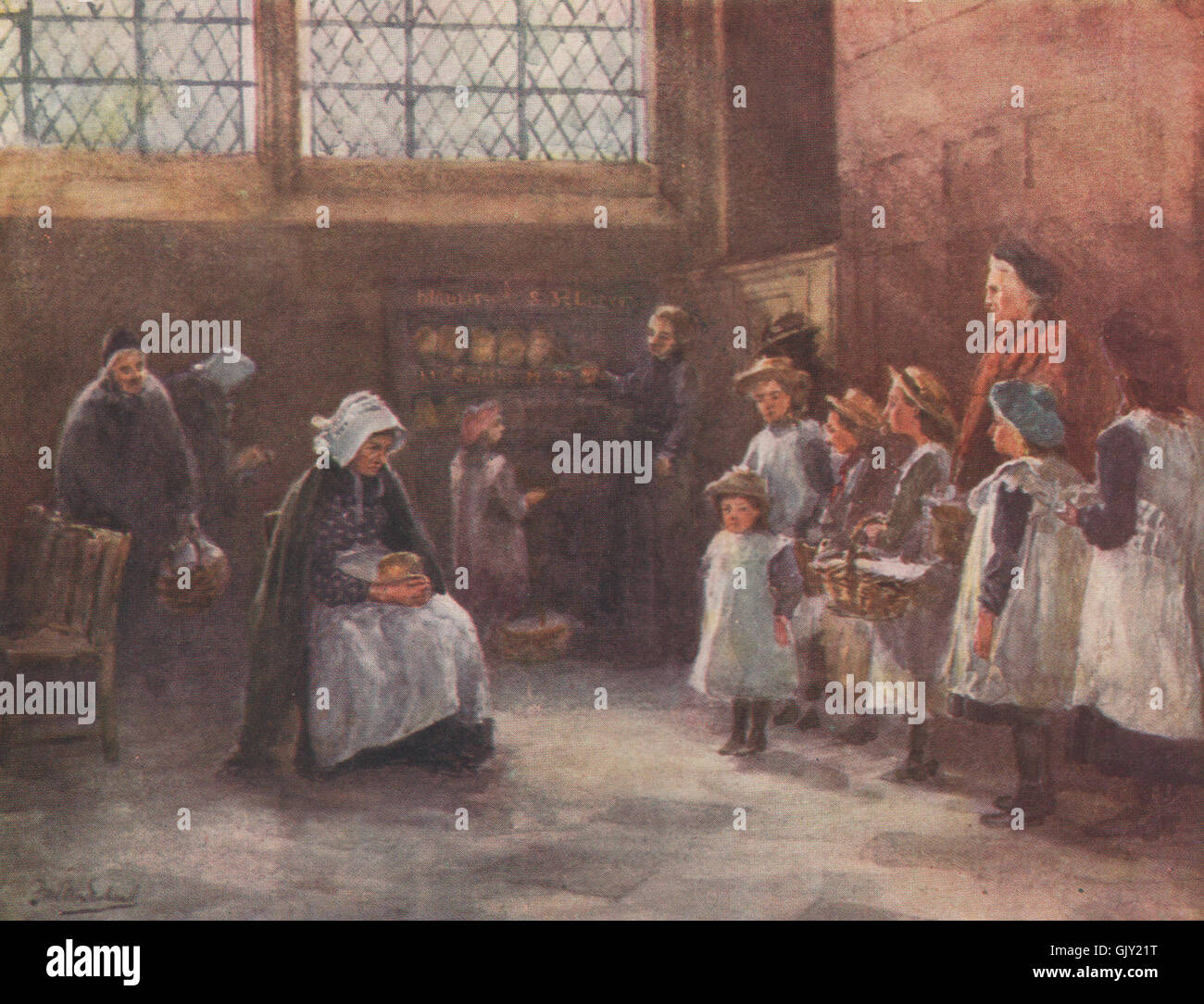 "Dole, Marienkirche, Warwick" von Frederick Whitehead. Warwickshire 1906 Stockfoto