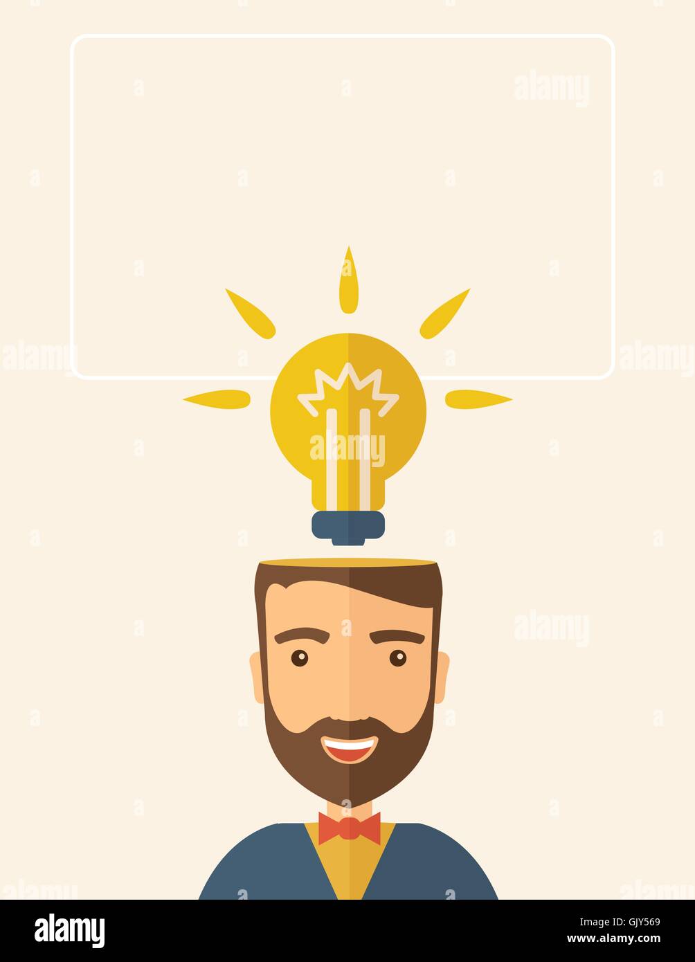 Glänzende Idee, Mann Stock Vektor