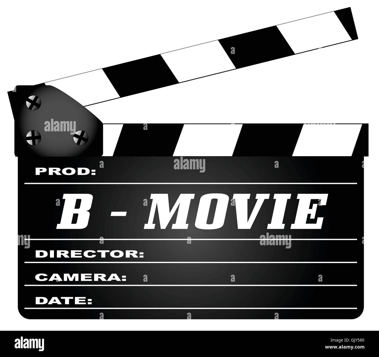 B-Movie-Klappe Stock Vektor