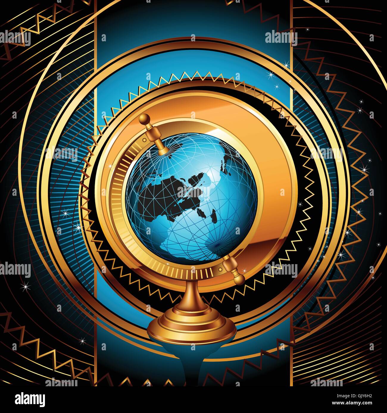 Hintergrund der alten Welt Stock Vektor