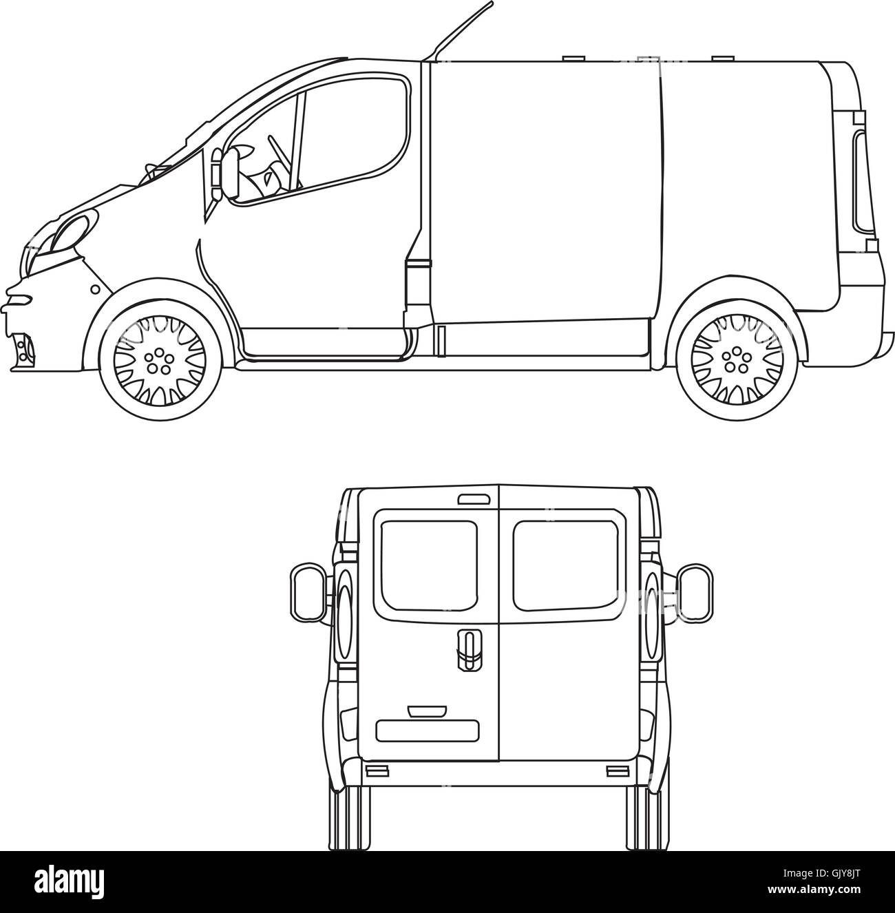 Lieferwagen Stock Vektor